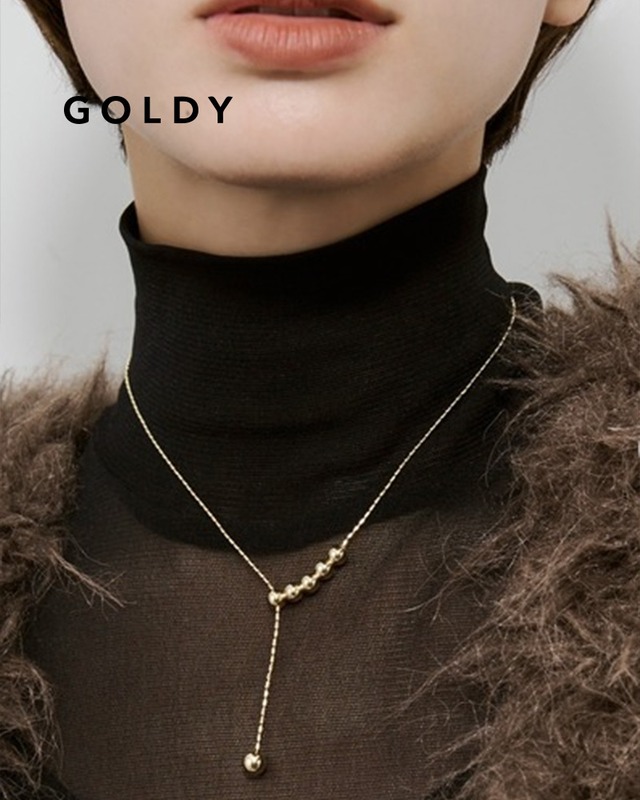 【全品送料無料】GOLDY/ゴールディ/メタル ボール スライド ネックレス/アクセサリー/3241106