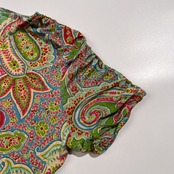 ETRO エトロ ペイズリー 総柄  ペイズリー系 ストレッチ レーヨン 半袖 Tシャツ カットソー サイズ 46 /マルチ/イタリー製/エトロファーイースト