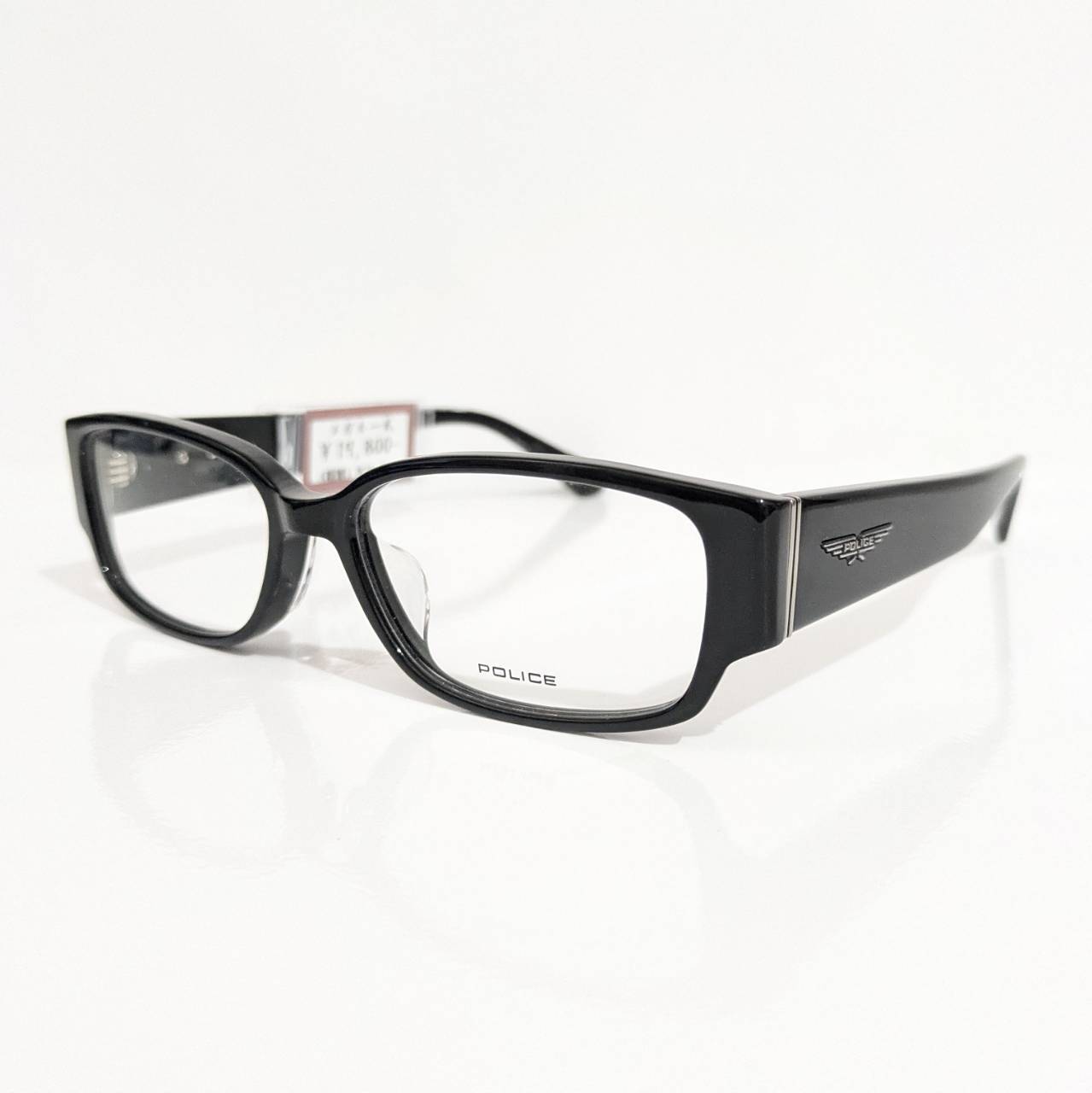 【POLICE】スクエアセルフレーム ブラック