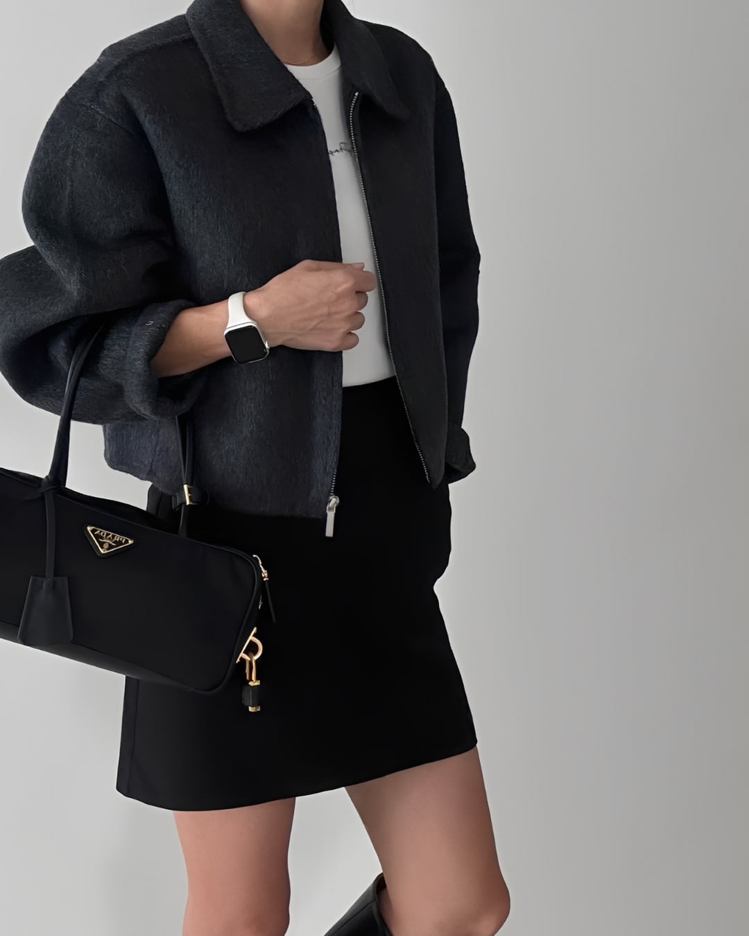 ウールクロップドコート