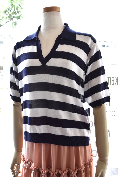 GUCIBODI(グチボディ) 26S/S スキッパー半袖ニット