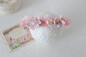 baby　newborn 花冠　さくら　ベビー花冠　ニューボーンフォト　花かんむり 花かんむり　ベビー