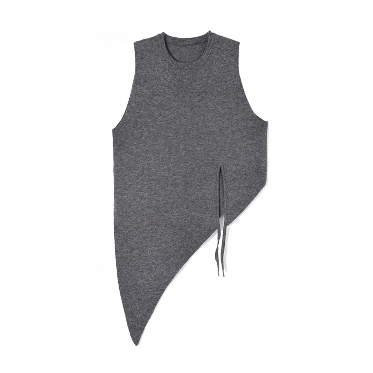 Irregular wool knit vest (ME203)