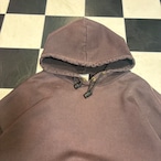 00s Carhartt プルオーバーパーカー フェードブラウン 刺繍ロゴ カーハート