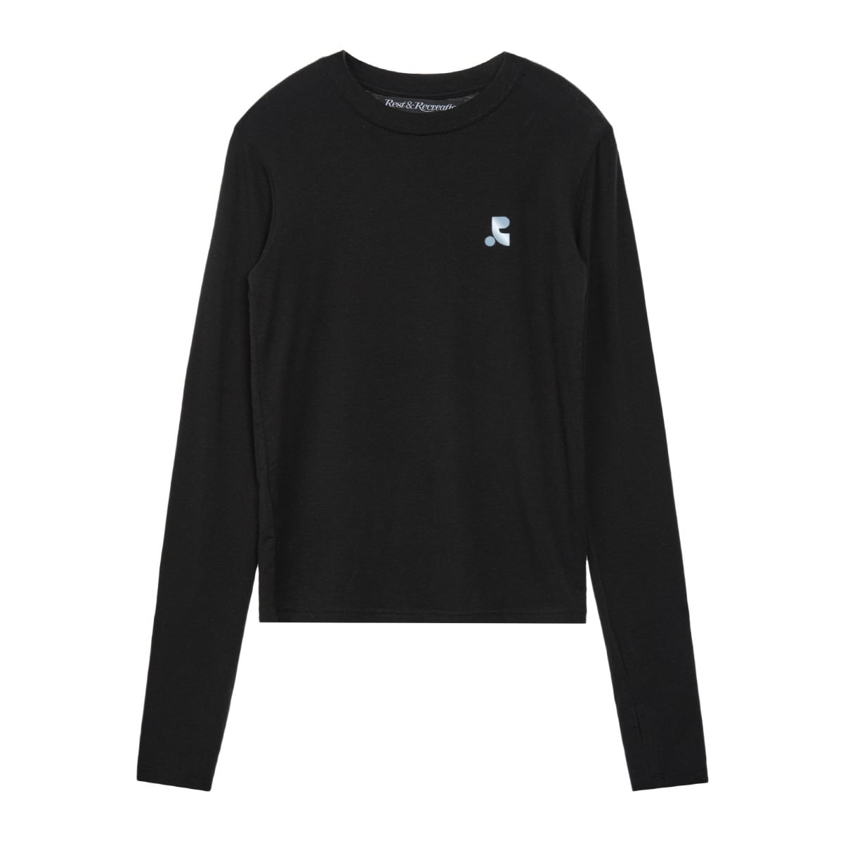 Rest & Recreation 黒 長袖 韓国 Rest & Recreation] LOGO LONG SLEEVE TOP - BLACK 正規品 韓国