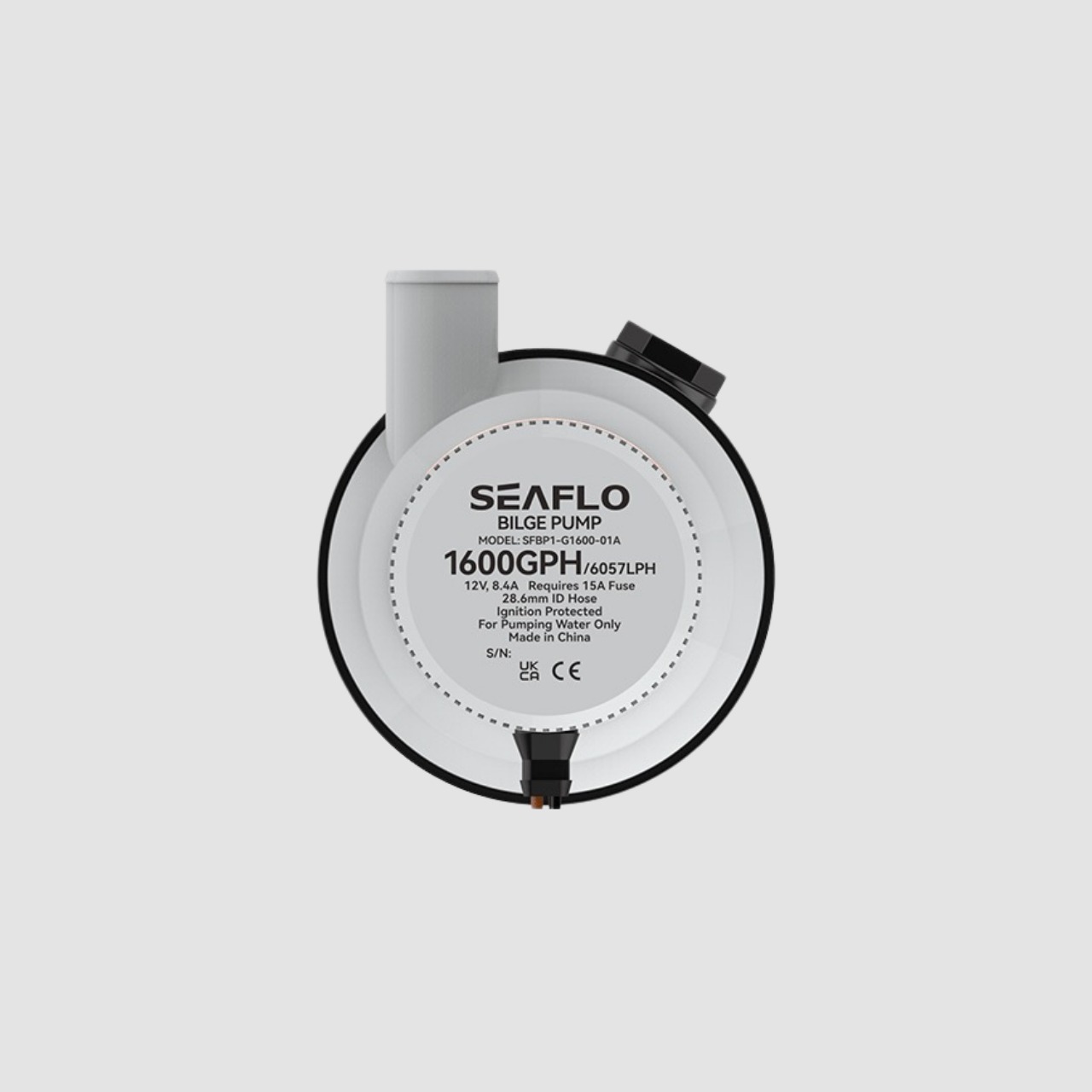 デュアルポートライブウェルポンプ【1600GPH 12V】