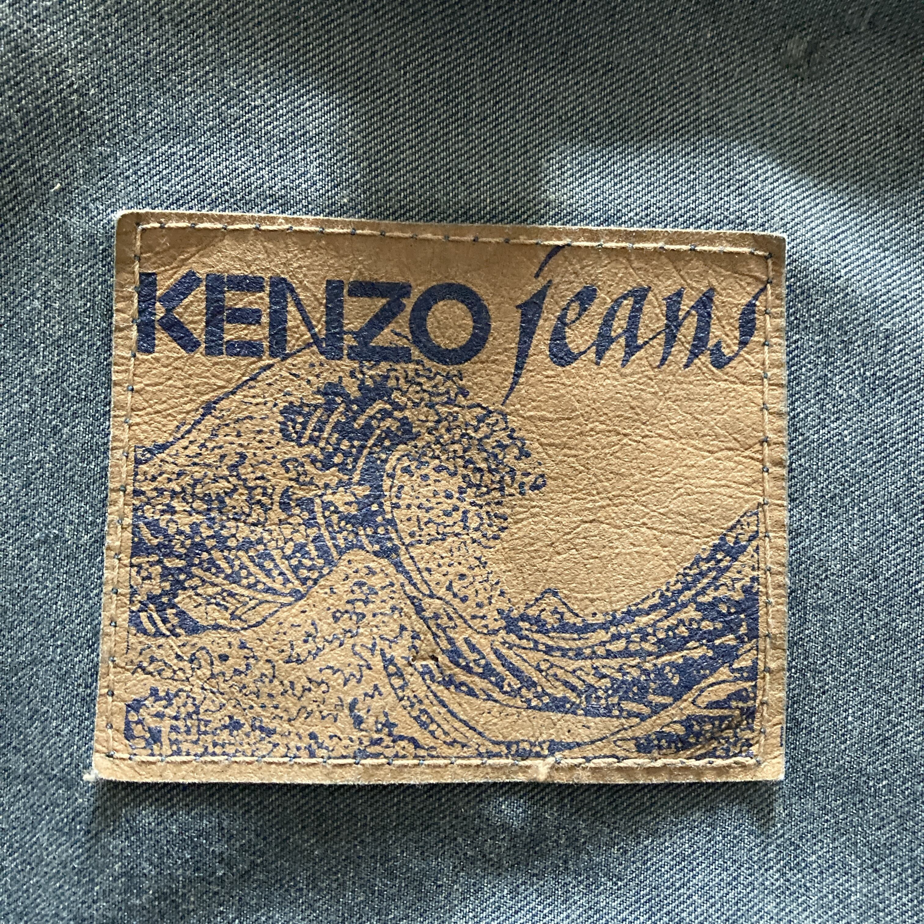 d*7様 KENZO ケンゾー デニム 浮世絵 葛飾北斎 レアな一品❣️❣️❣️ Size.L】90's KENZO jeans ケンゾー 日本製 JAPAN製 葛飾北斎タグ