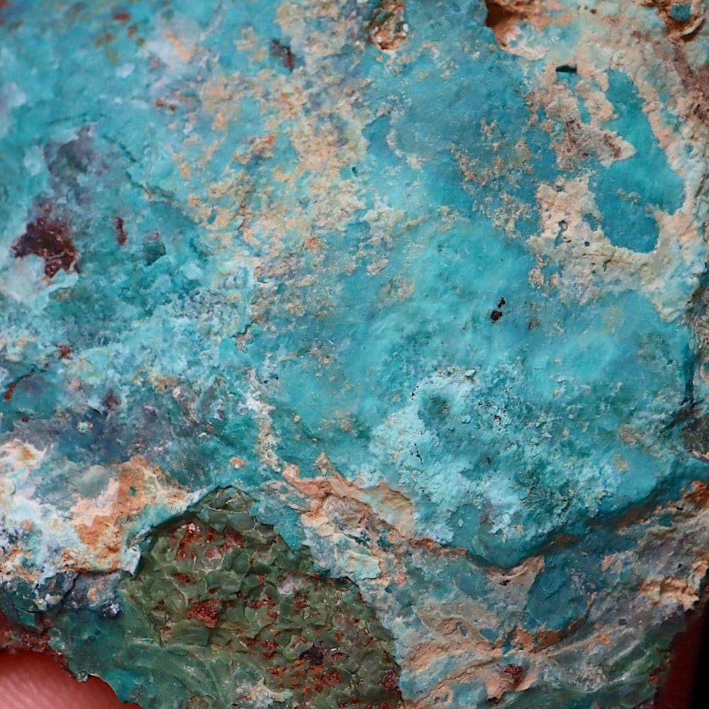 マラカイト＆クリソコラ 孔雀石 珪孔雀石 69.8g 原石 鉱物 CHS163