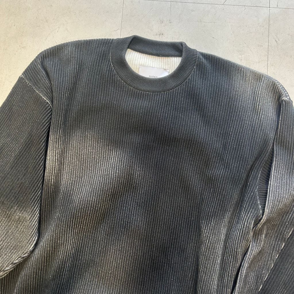ssstein. シュタイン 25SS DISCOLORATION RIB KNIT Grey L/S ニット ST
