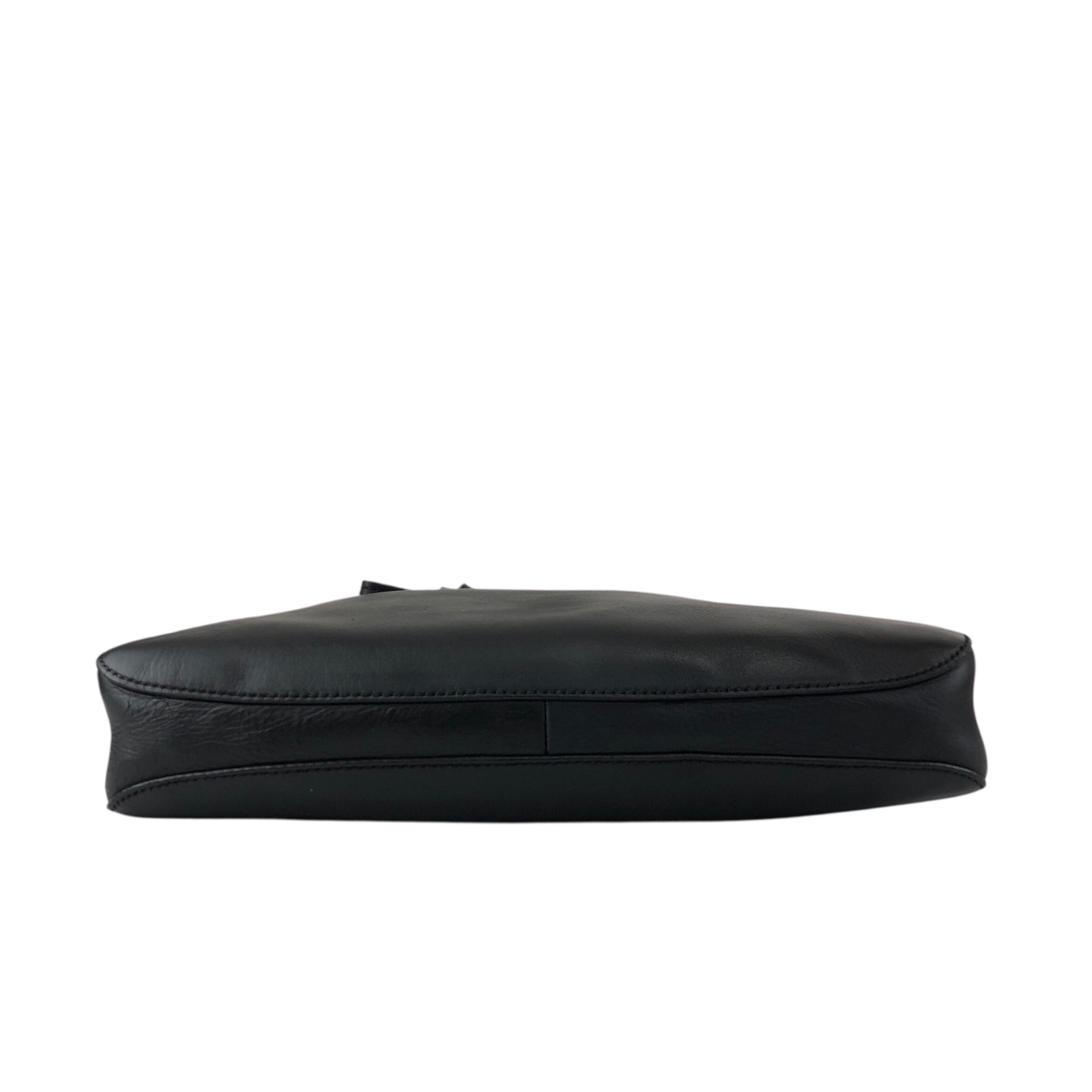 GUCCI グッチ ショルダーバッグ ブラック ホースビット レザー