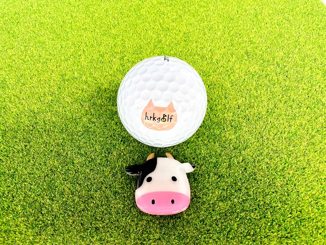 ゴルフマーカー・ウシさん(マグネットタイプ)