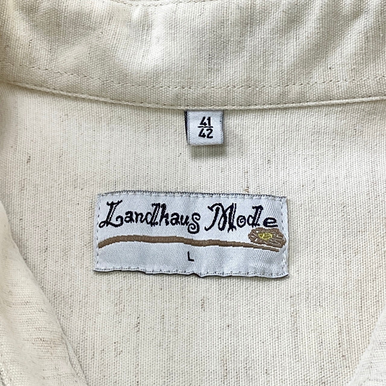 Landhaus Mode チロリアンシャツ チロルシャツ 刺繍デザイン メタル 