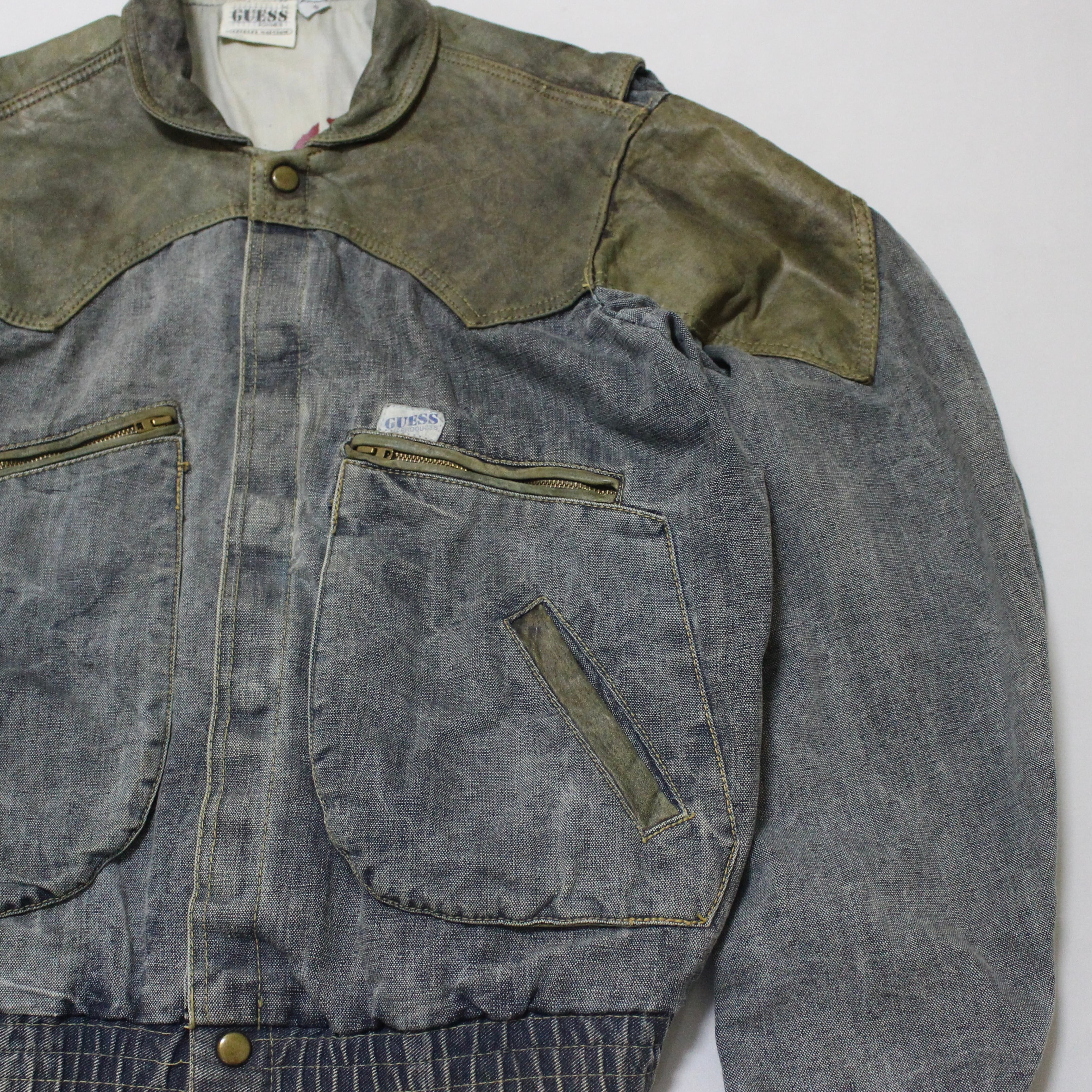 80s GUESS レザー×デニム ボンバージャケット | BANCA 80s GUESS レザー×デニム ボンバージャケット | BANCA