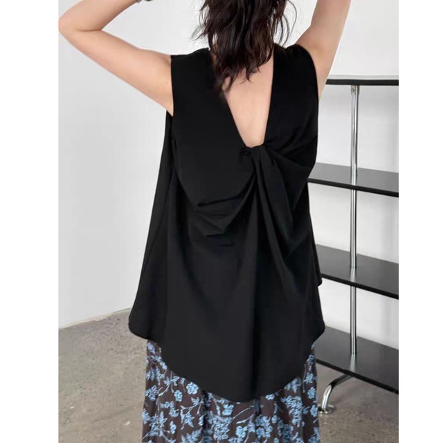 バックドレープタンクトップ　0040