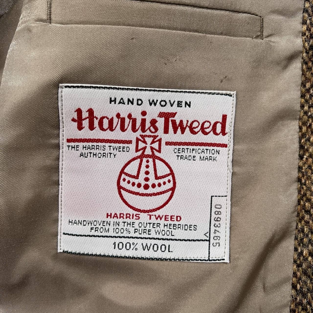 Harris Tweed ハリスツイード OUTDOOR LOVERS エルボーパッチ 3B テーラードジャケット ハンティング サイズ 5 /メンズ/ビンテージ