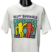 【KEITH HARING】キース・ヘリング "BEST BUDDIES" Hanes BEEFY-Tタグ アートTシャツ