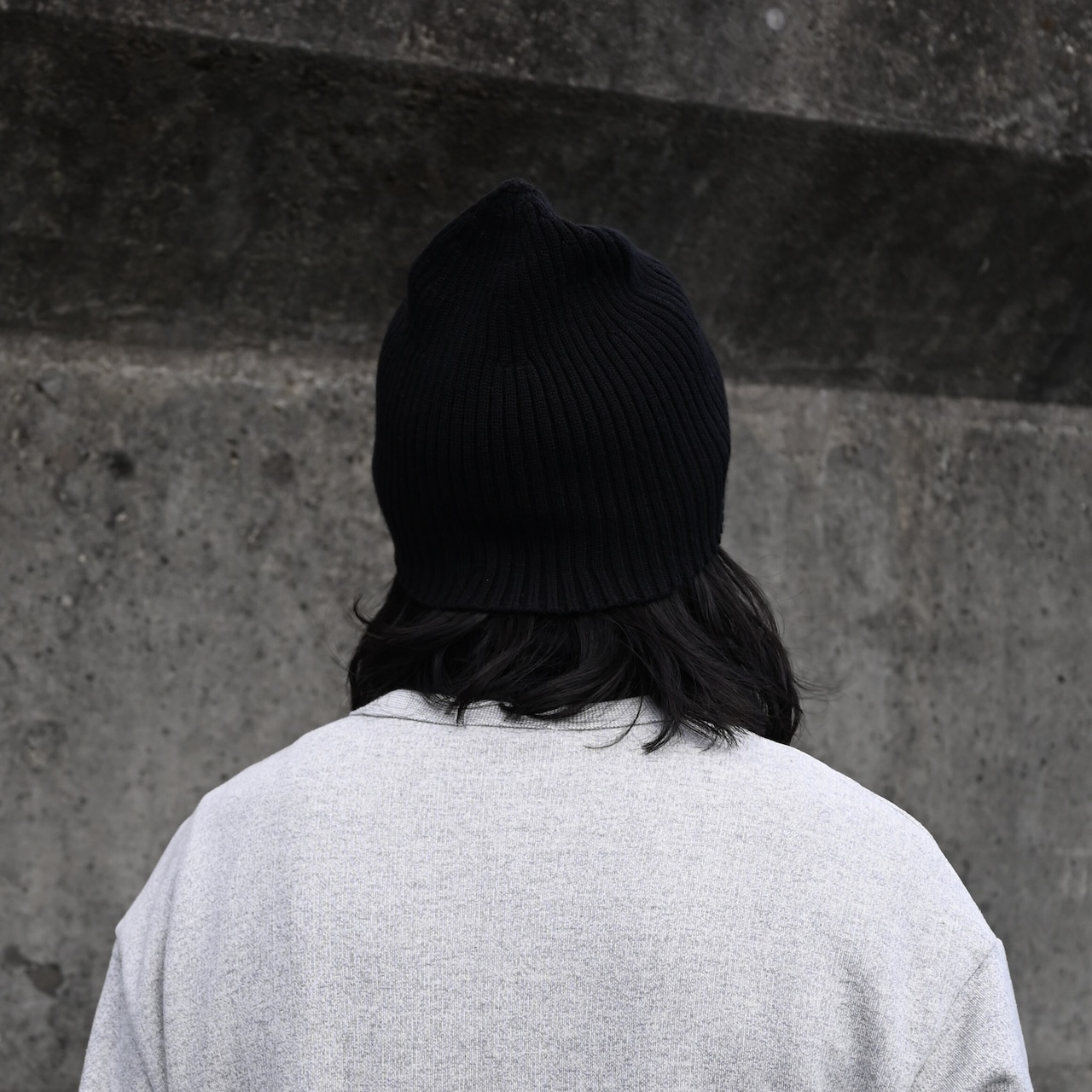 INTERIM / WOOL SILK CASHMERE DEADSTOCK YARN KNIT CAP