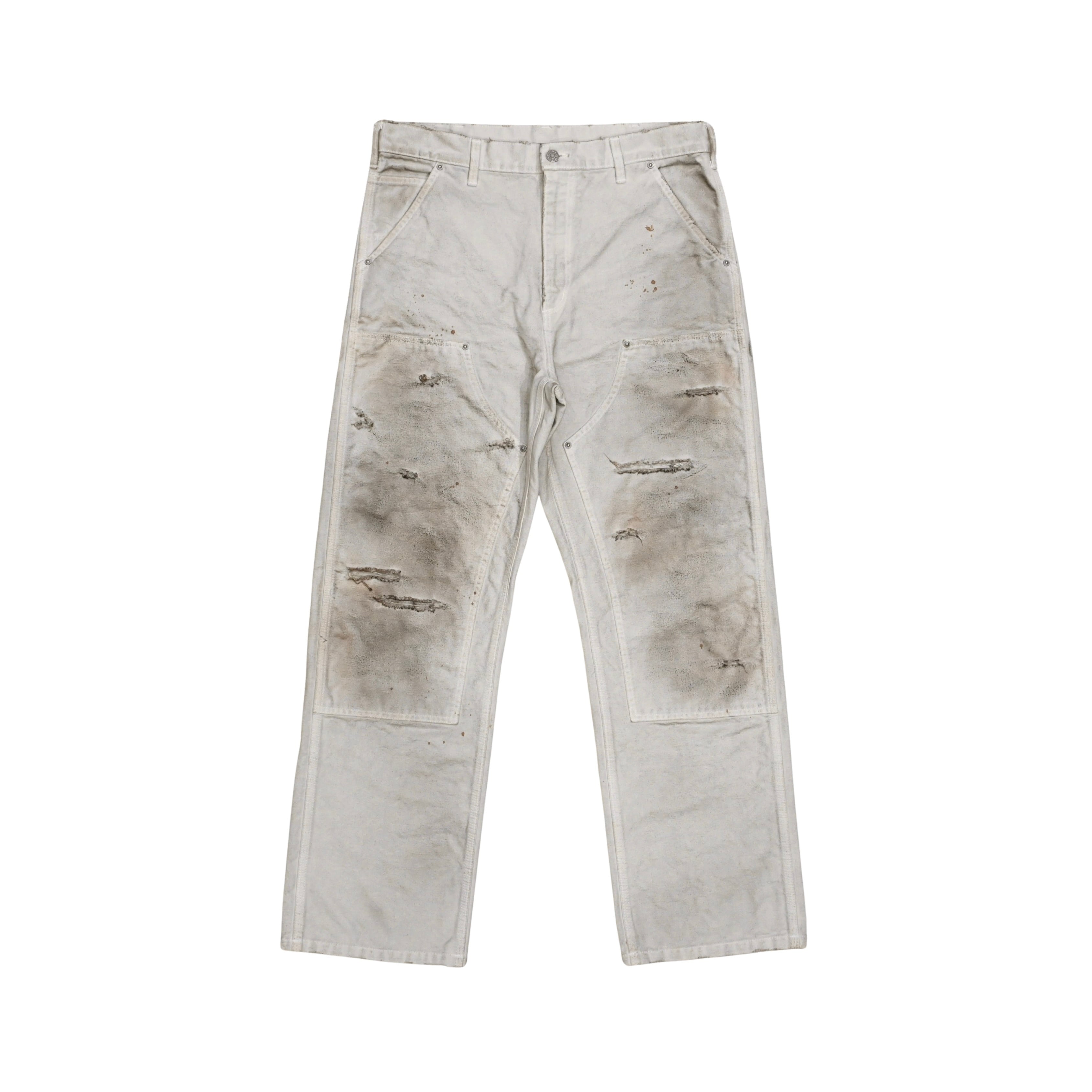 ミヤギヒデタカ　Damaged Work Pants / WHITE MH048 Damaged Work Pants / WHITE | MIYAGIHIDETAKA
