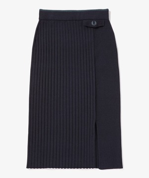 【women】FRED PERRY   /Knitted Ribbed Panel Skirt/フレッドペリー　/ニットリブパネルスカート