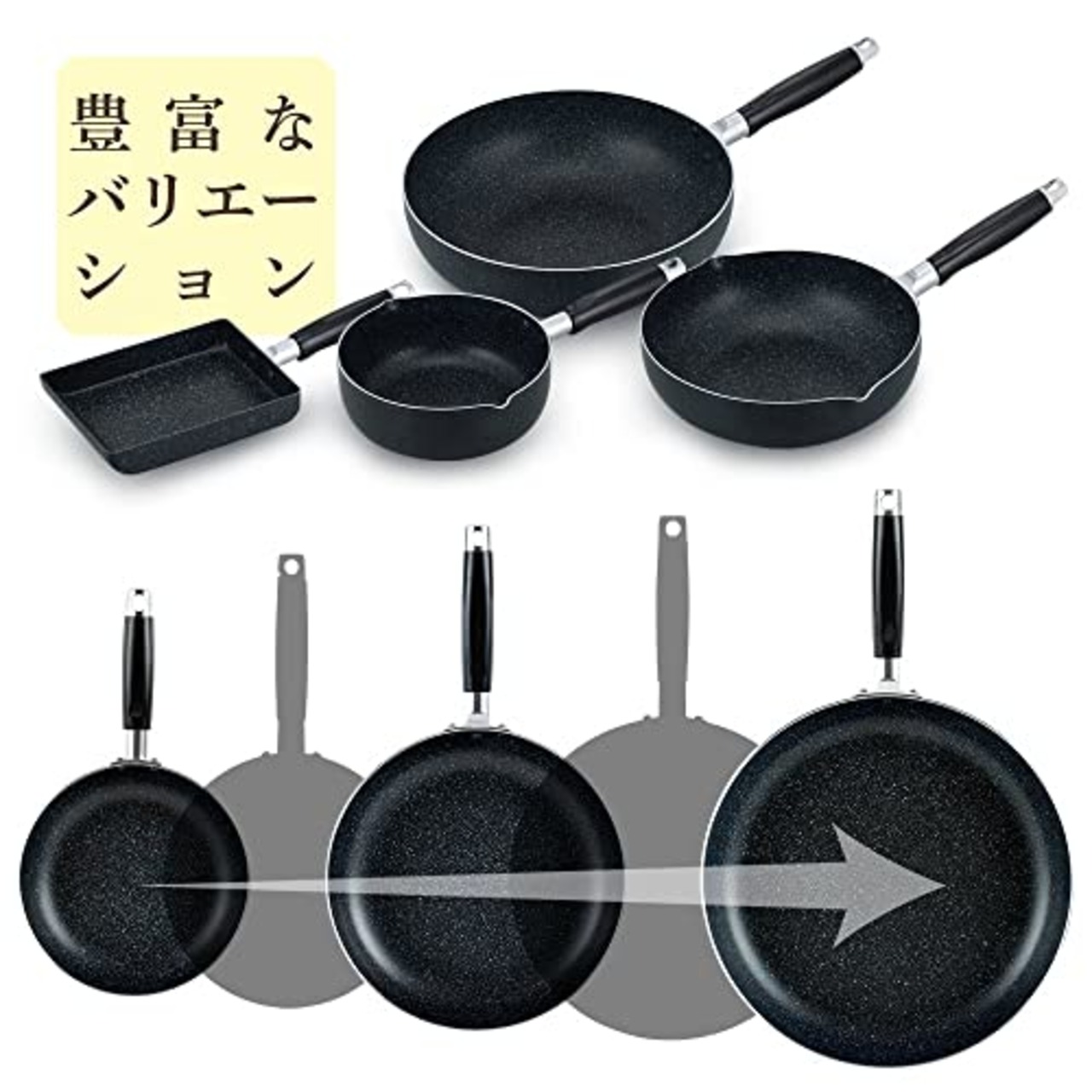 和平フレイズ フライパン 26cm ガス火専用 PFOAフリー ふっ素樹脂加工 4層コート ネオブル RA-9646