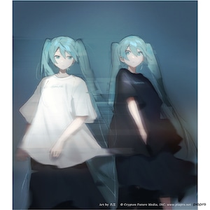 初音ミクTシャツ Art by 八三「shift」