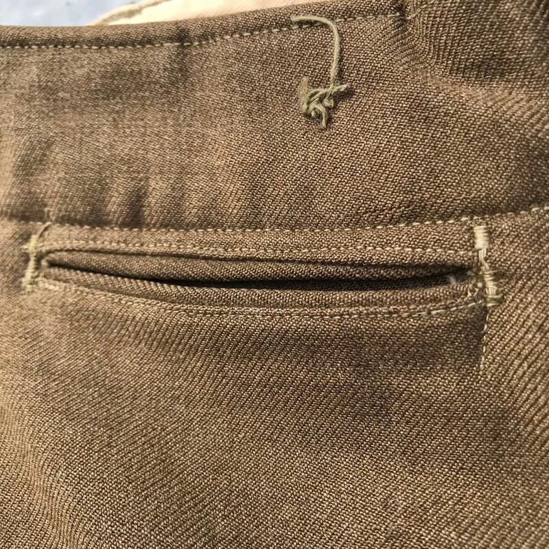 40's U.S.ARMY ウール フィールドトラウザーズ オリーブ ガスフラップ
