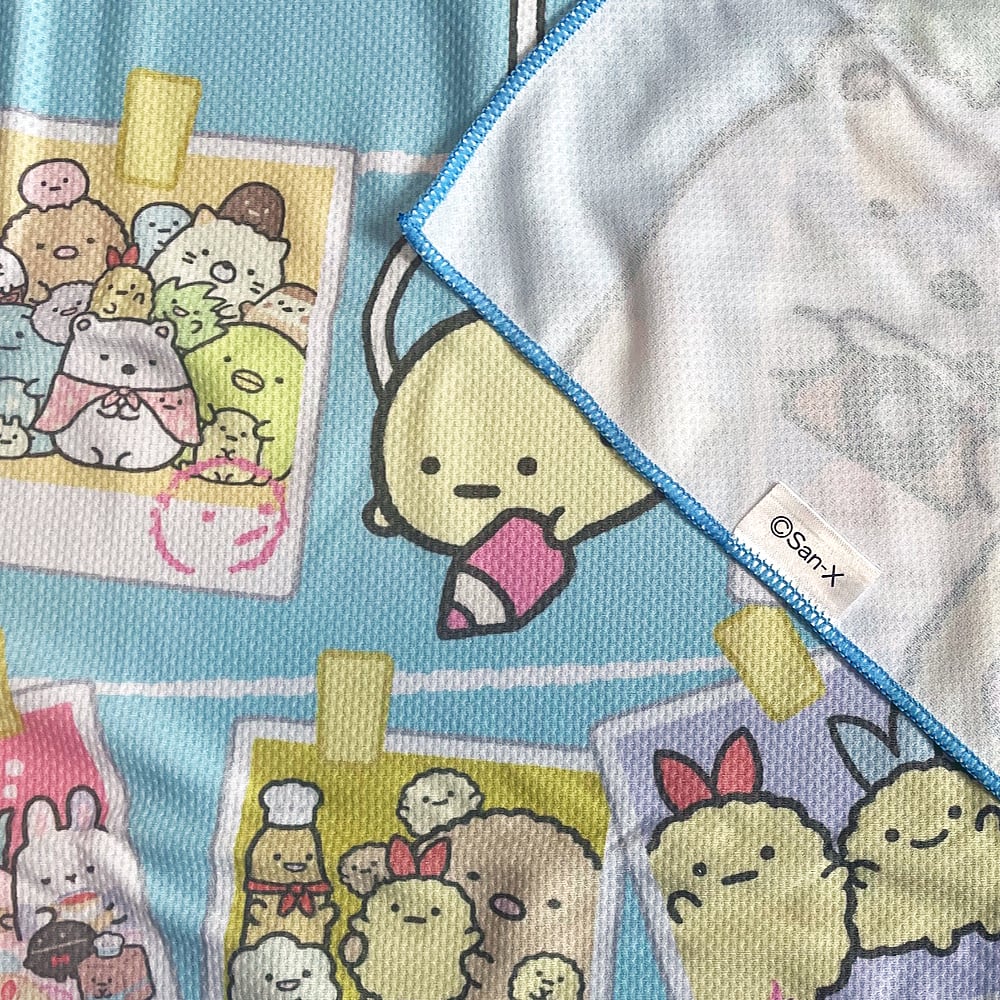 カラビナボトル付】 すみっコぐらし 夏用 ひんやりタオル 冷感