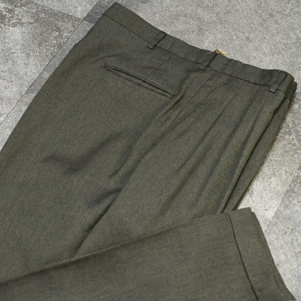 haggar black label 3tuck rayon blend wide slacks