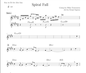 Spiral Fall　譜面inE♭