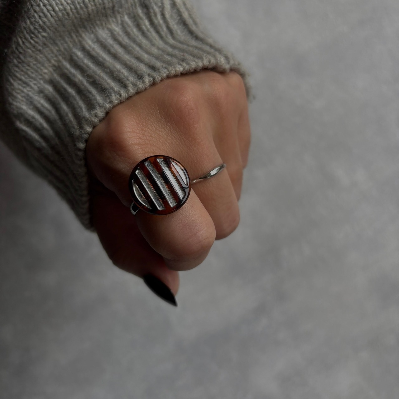 ミニスワッグ付き・ホリデージュエリー3点セット｜イヤーアクセ＆リング2点｜No.7