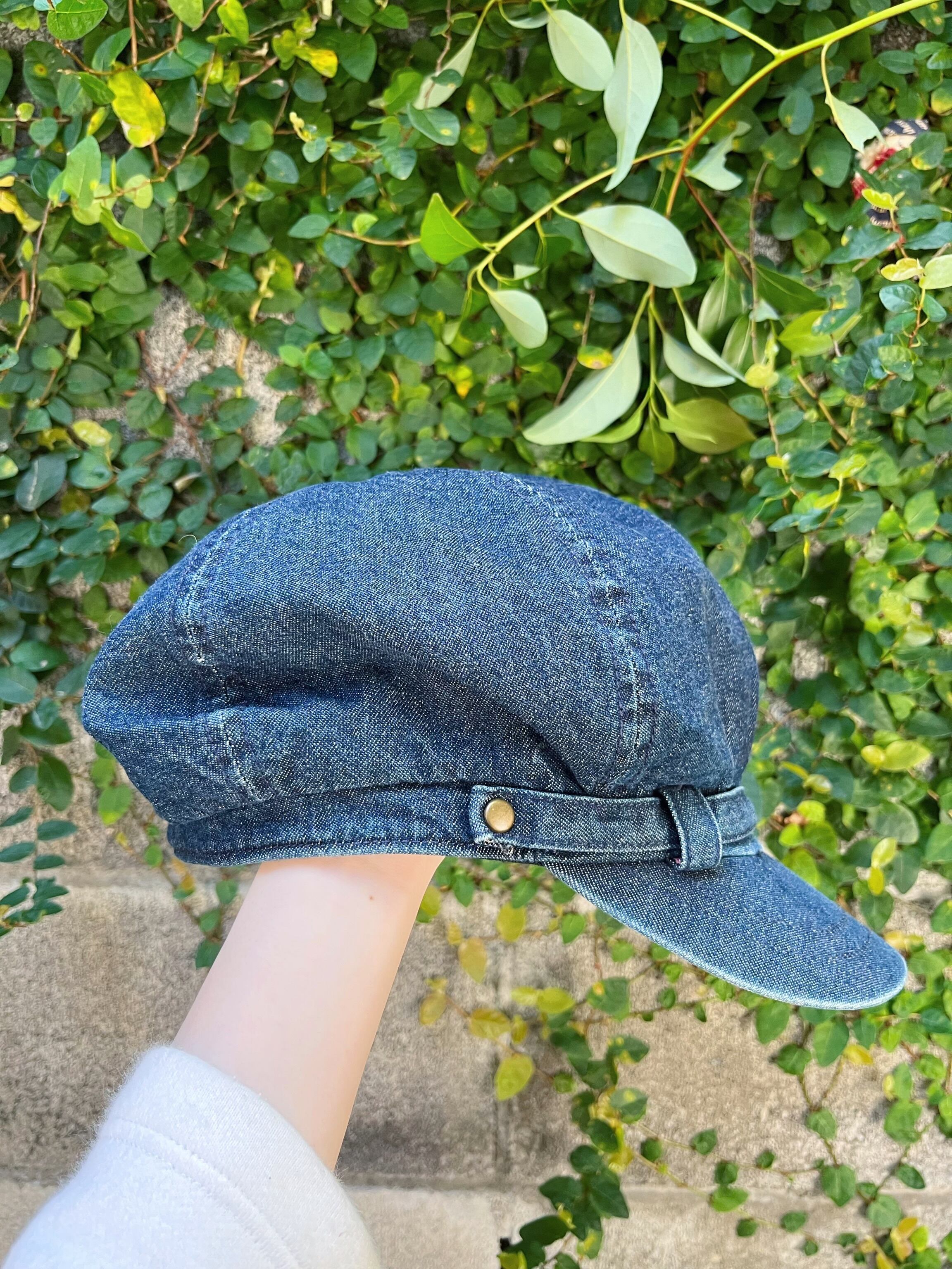 remake ✂︎ green flower denim casquette