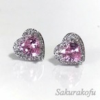 D005 送料無料 レディース ピアス アクセサリー シルバー Heart Earrings kawaii