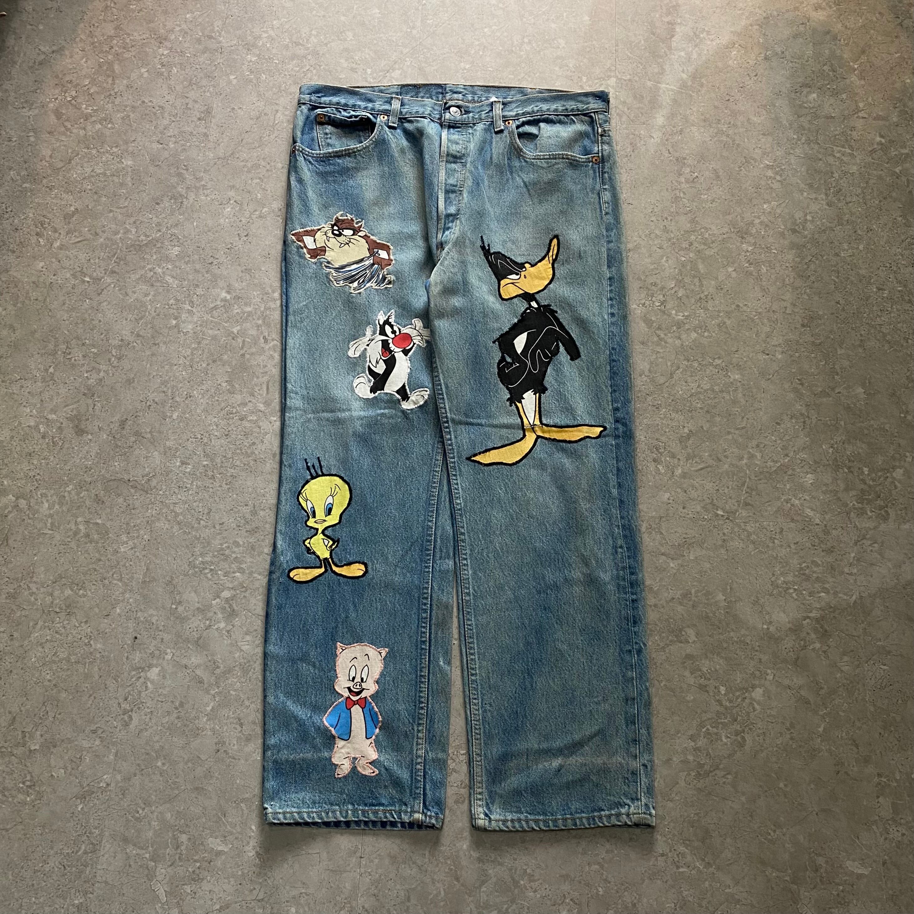 90s Levi's 501 Looney Tunes wappen denim pants【仙台店】