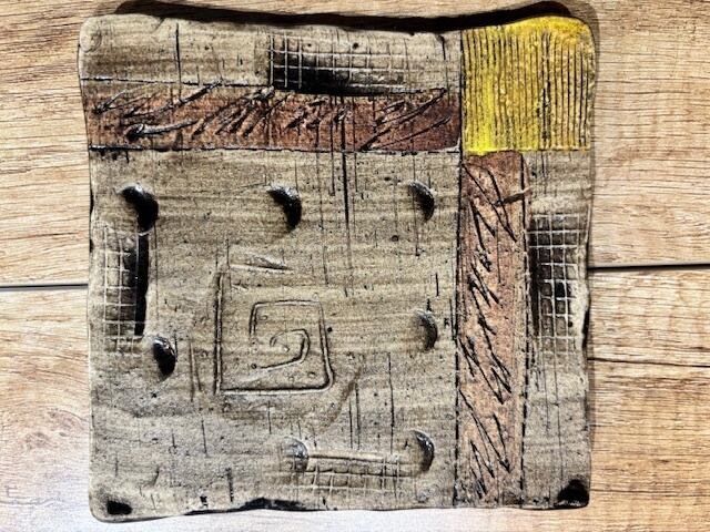 アーティスト四角皿脚付