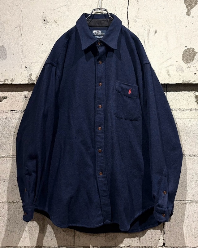 【Caka otto】90's “Polo by Ralph Lauren”“LOWELL SPORT” Vintage L/S Wool Shirt