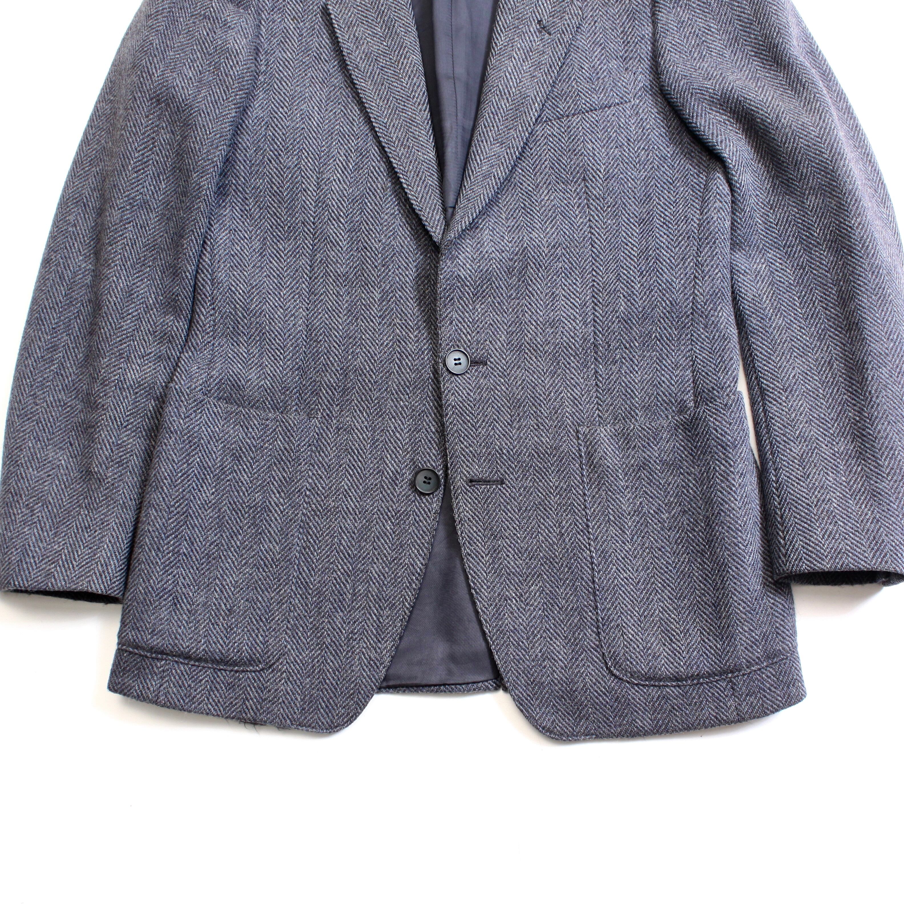 0626. 1980's Yves Saint Laurent Herringbone tailored jacket made