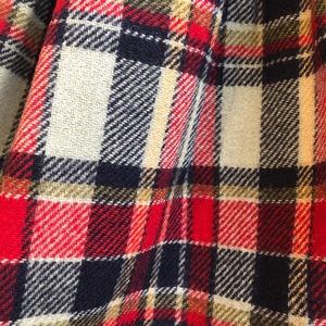 Vintage 60's red check pleats skirt