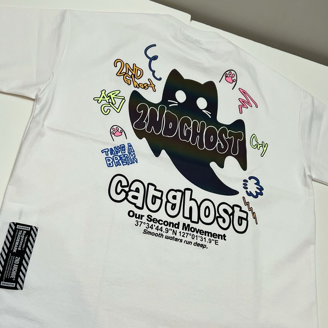 VT-01586-1】Cat Ghost T-shirt / 2ND ARCHIVE / 24/7TOKYO / ネコ 