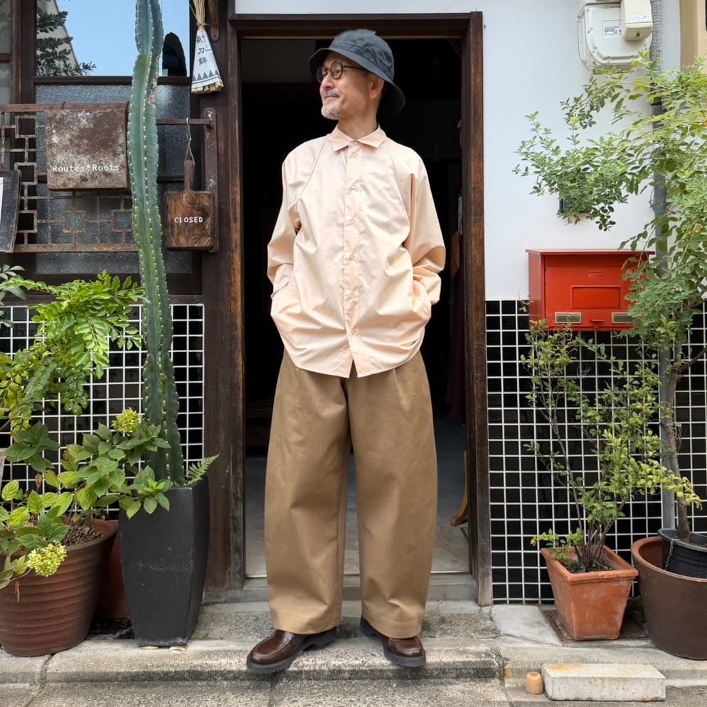 ASEEDONCLOUD/アシードンクラウド Railway uniform shirt/レイルウェイ ユニフォーム シャツ Railway shirts cloth /レイルウェイシャツクロス #262602 size M PINK