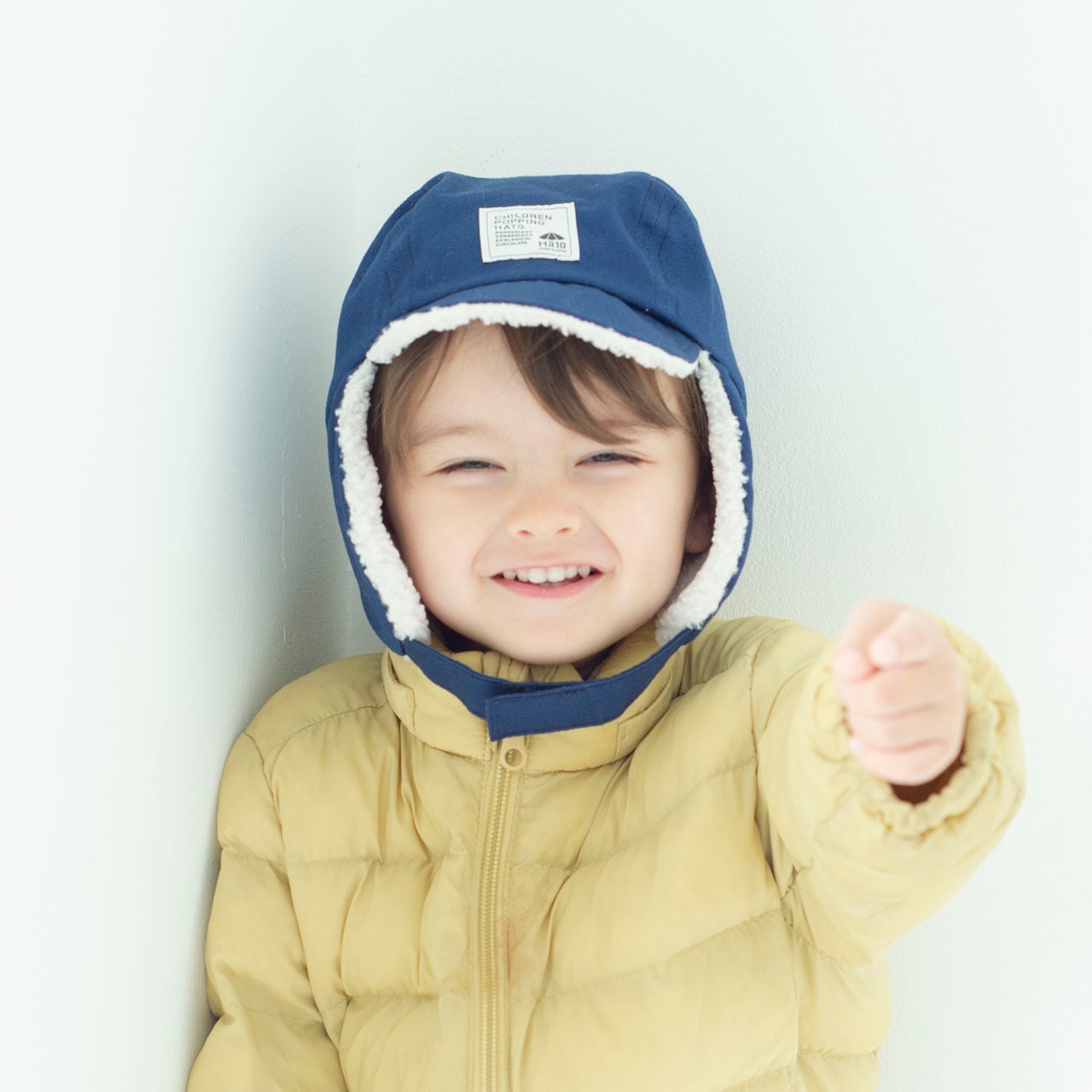 パイロットキャップ【ネイビー】ブランド 子供 帽子 男の子 女の子 日本製 冬 キッズ ギフト