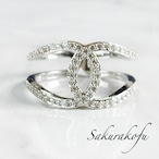 大人気☆D004☆ 送料無料 レディース 指輪 アクセサリー クロス Cross design White sapphire Ring