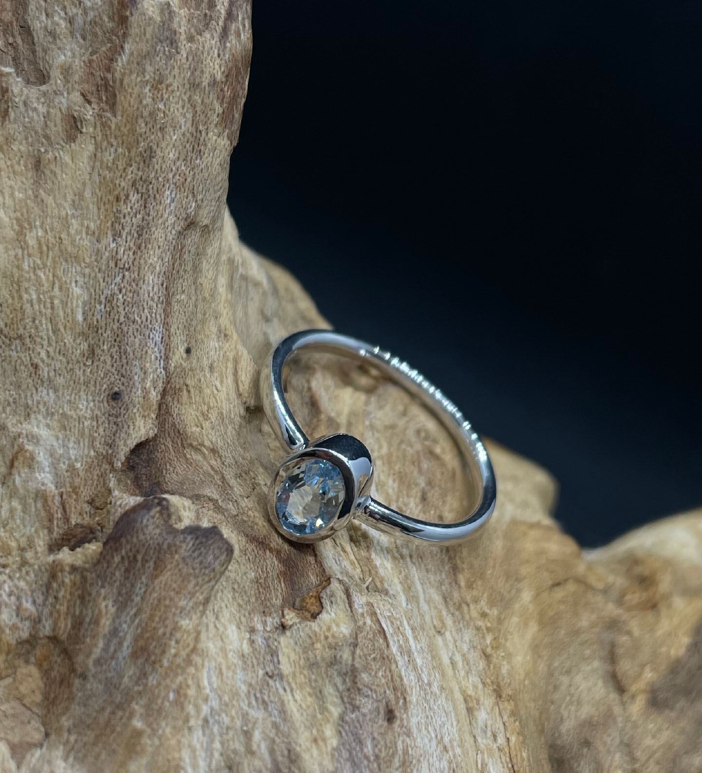 アクアマリン インド製シルバーリング | aitabaar