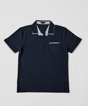 Cool Pass Double Collar Polo Shirts 　Navy