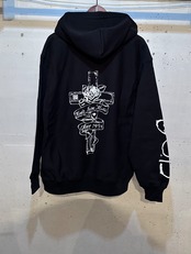 GODSIZE 2024 ROSE RELAXED FIT ZIP HOODIE [BLACK]