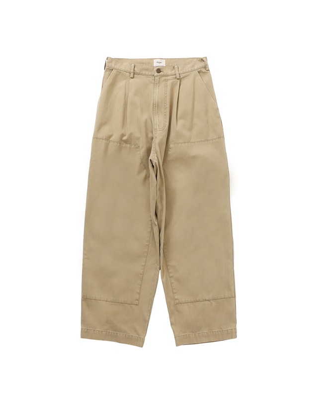 【#Re:room】VINTAGE WASHED COLOR TUCK WIDE PANTS［REP306］