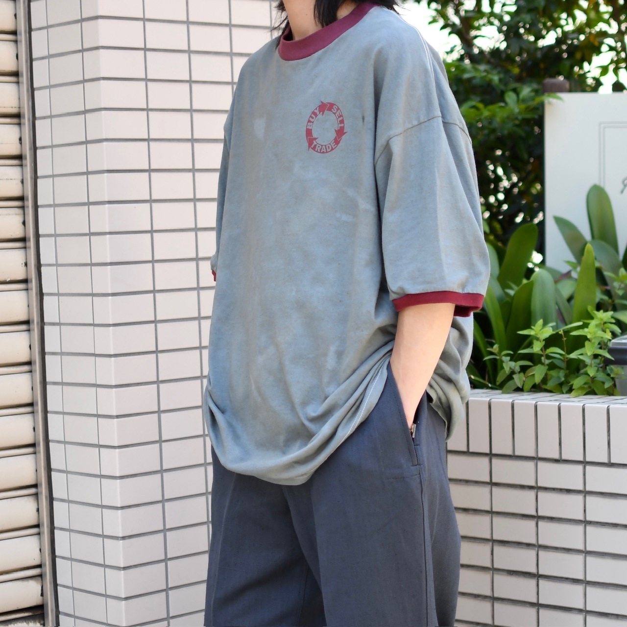 vintage stock ringer tee over dye