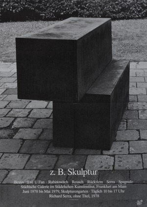 Z. B. Skulptur/Richard Serra/Städelschen Kunstinstiut frankfurt am Main, 1978