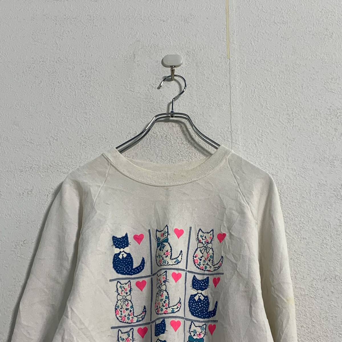 FRUIT OF THE LOOM 猫グラフィック トレーナー XL 90s ファッション