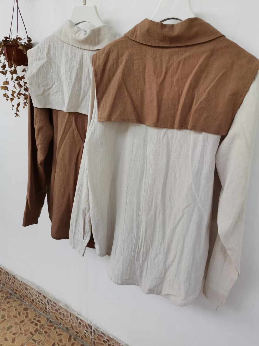 バイカラーコットンシャツ　ASF212010−11