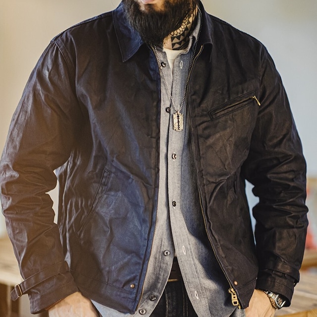 Oil Waxed Canvas Zipper Jacket / ジッパー キャンバス オイルド ジャケット
